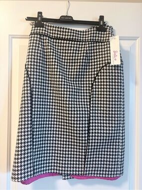 David Dixon Barbie Houndstooth Pencil Skirt in Black & White NWT